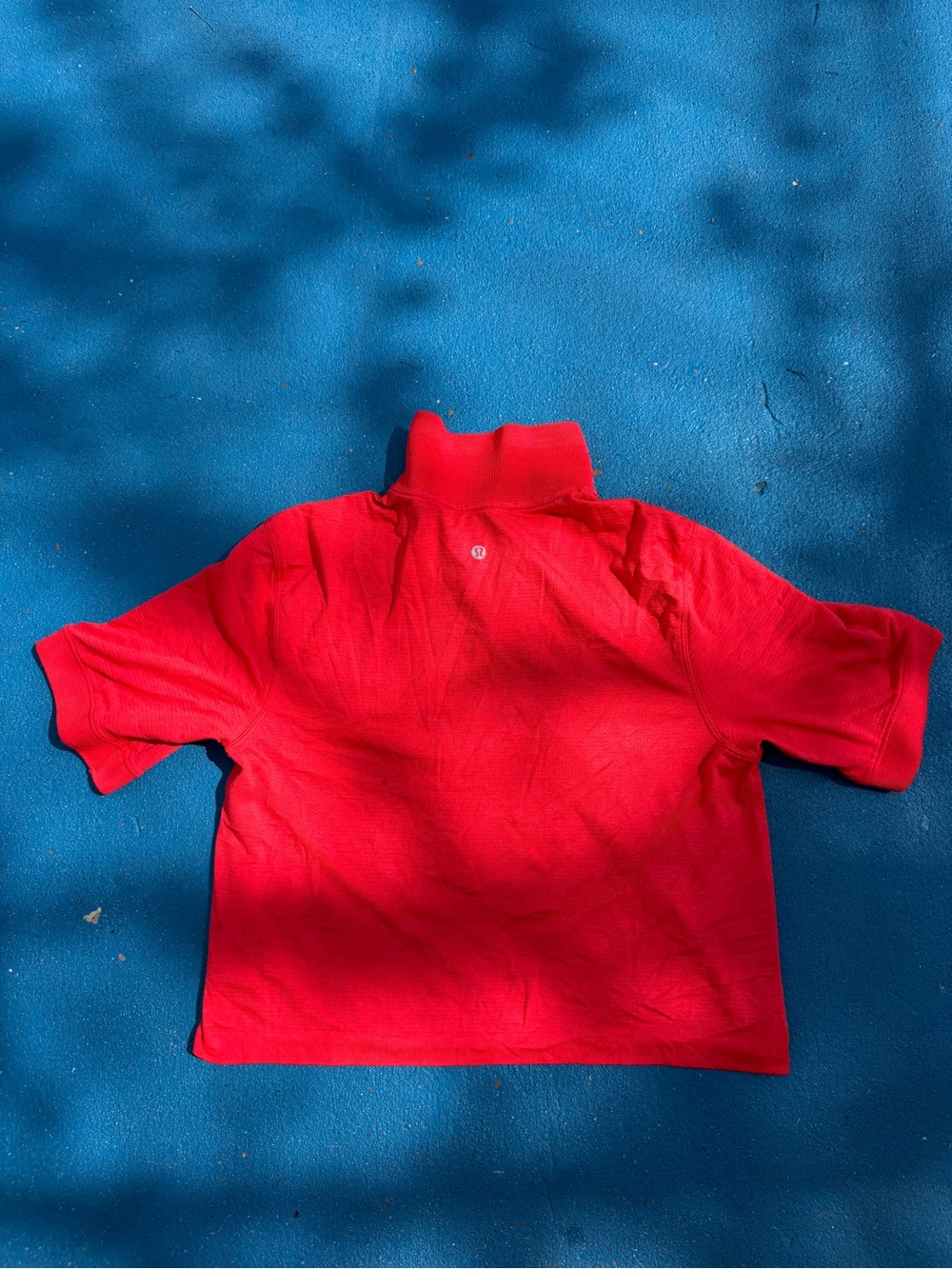 lululemon athletica Red Short-Sleeve Mock Neck Top